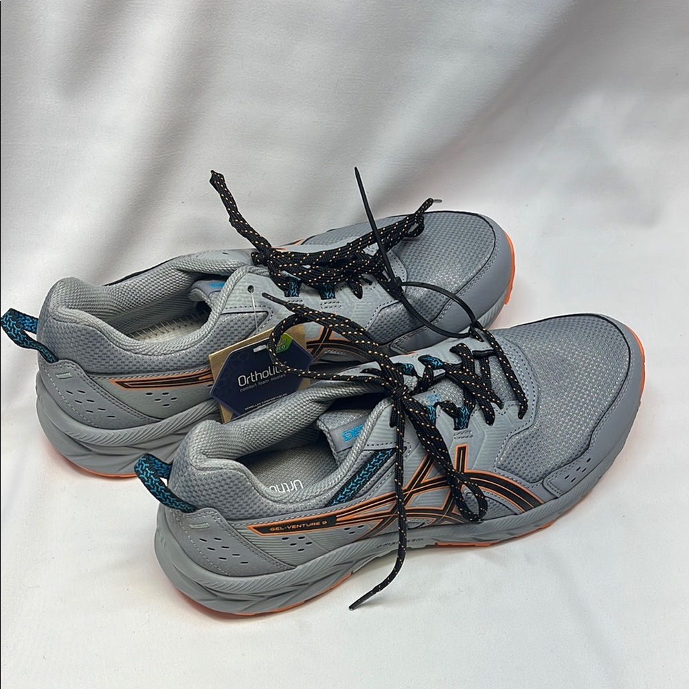 ASICS Ortholite Gray and Orange Athletic Shoes